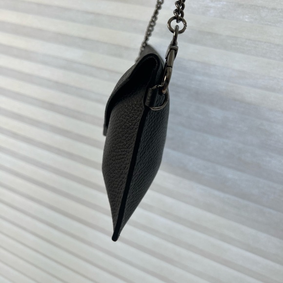 Authentic Furla Black Leather Envelope Clutch with chain - Picture 9 of 9